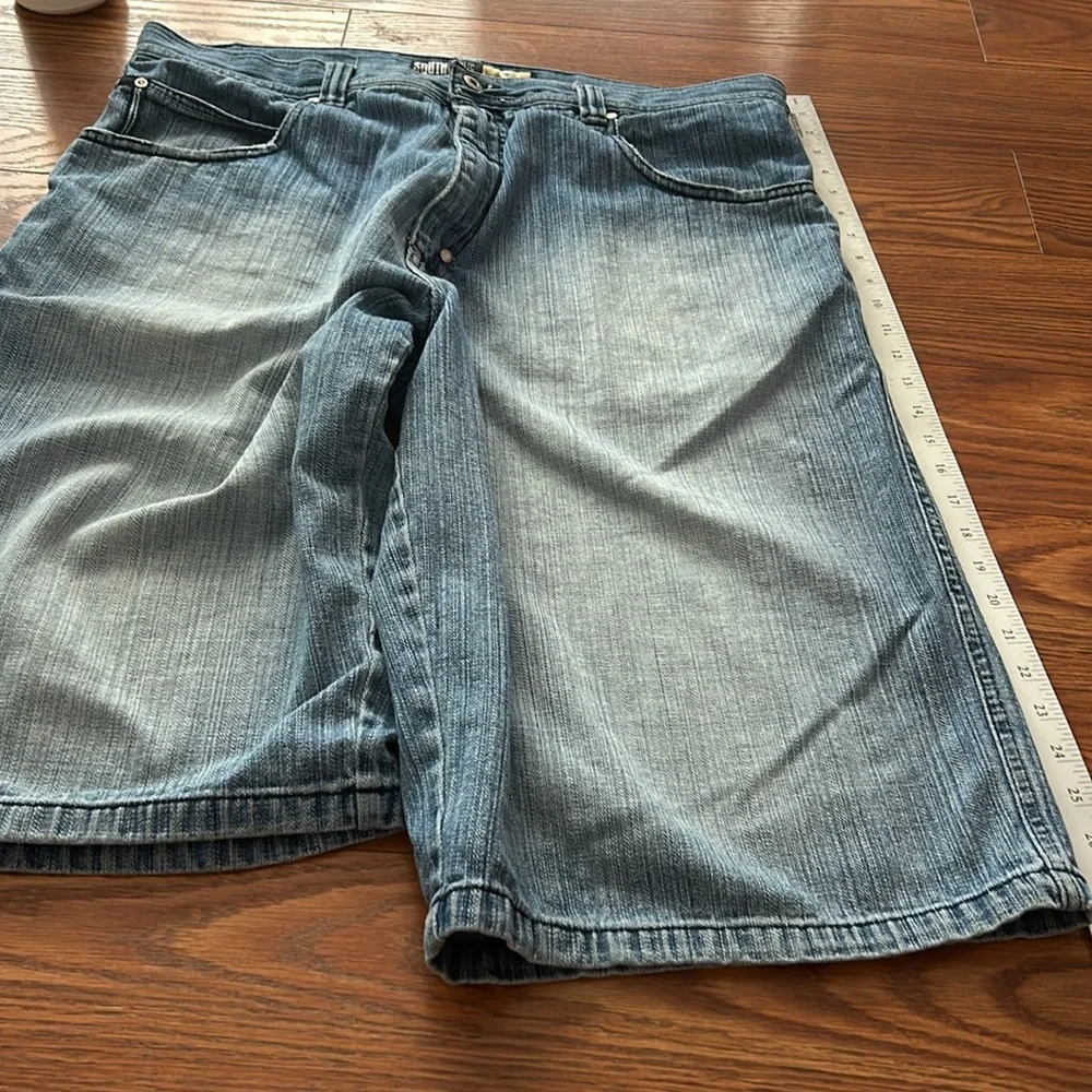 Y2K Vintage South Pole Baggy Jorts Rare Med Wash Designed Pocket Mens Size‎ 40 - Picture 10 of 10
